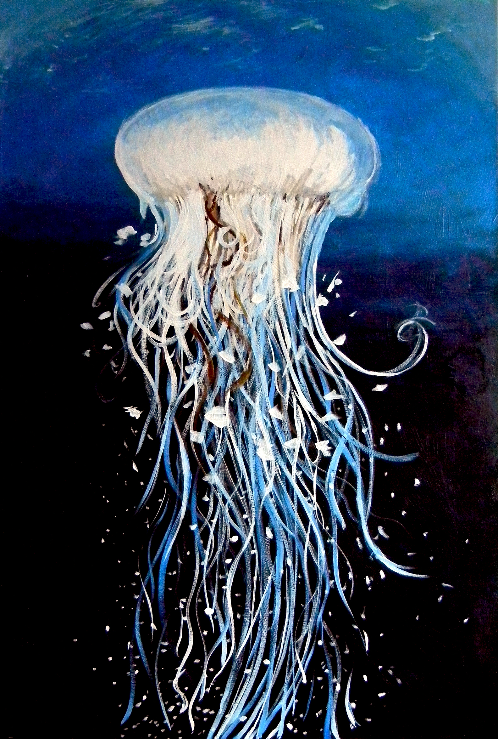 Jelly fish acrylic painting